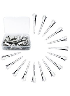Tenalleys 50 Pcs Silver Metal Duck Bill Hair Clips for Women  Hair Styling Hair Coloring Bows DIY Hair Extensions Salon  22Inch