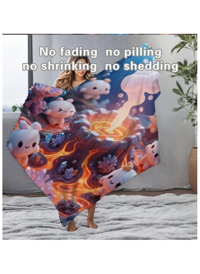 عام بطانية رقيقة من الفانيلا الكرتونية للأطفال أو الطلاب (دافئة ومريحة ومناسبة للنوم والألعاب) 100 سم * 150 سم - 684 - Image 1