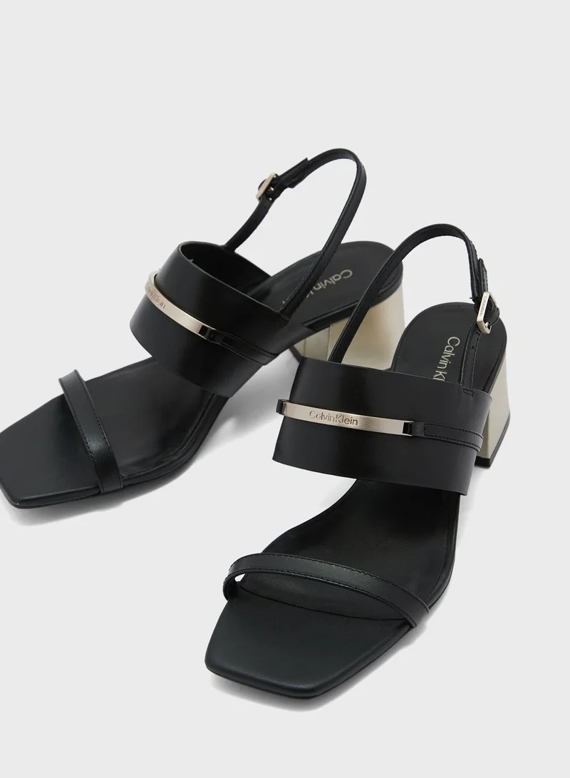 CALVIN KLEIN Squared Block Sandals