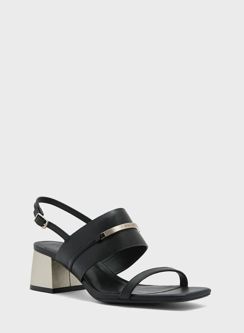 CALVIN KLEIN Squared Block Sandals