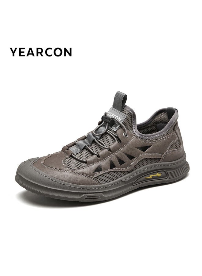 YEARCON Yierkang Men's Outdoor Casual Sports Hiking Shoes Anti-collision Hiking Shoes 96499w Deep Coffee 43 - Image 1