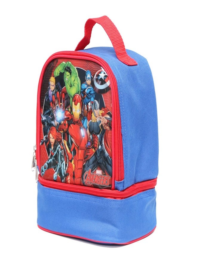 روز علبة غداء قبة مزدوجة المقصورات من Ruz Avengers، أحمر/أزرق - Image 3
