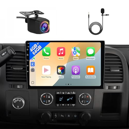 AWESAFE 8Core 4GB+64GB AWESAFE Car Radio Stereo Upgrade for Chevrolet Silverado 2007-2013 Tahoe GMC Sierra Yukon with CarPlay Android Auto Backup Camera - Image 1