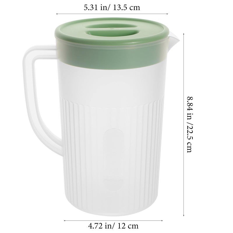 Large Capacity Heat Resistant Water Pitcher With Lid Portable Tea Beverage Jug For Kitchen And Fridge - Image 3