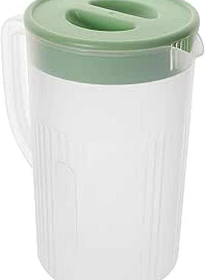 Large Capacity Heat Resistant Water Pitcher With Lid Portable Tea Beverage Jug For Kitchen And Fridge - Image 1