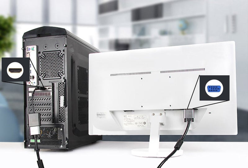 HONSHEN محول كابل HDMI إلى VGA 1080P ذكر HDMI إلى أنثى VGA لجهاز الكمبيوتر المحمول HDTV أجهزة العرض وأجهزة الإدخال HDMI الأخرى - Image 5
