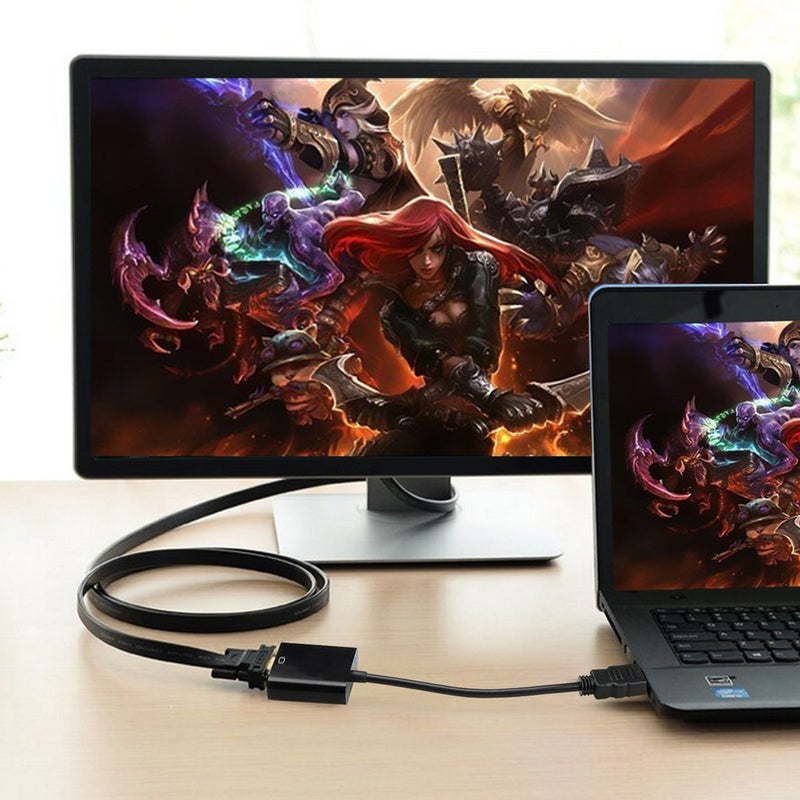 HONSHEN محول كابل HDMI إلى VGA 1080P ذكر HDMI إلى أنثى VGA لجهاز الكمبيوتر المحمول HDTV أجهزة العرض وأجهزة الإدخال HDMI الأخرى - Image 3