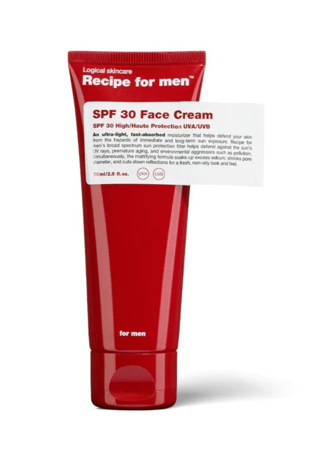 Recipe For Men Recipe for Men SPF 30 Face Cream 75ml 