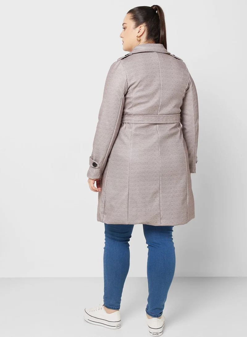 ايلا بلس Double Breasted Belted Coat