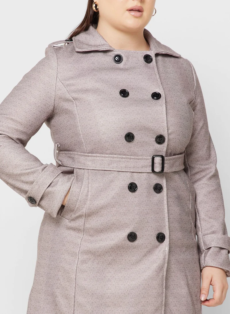 ايلا بلس Double Breasted Belted Coat