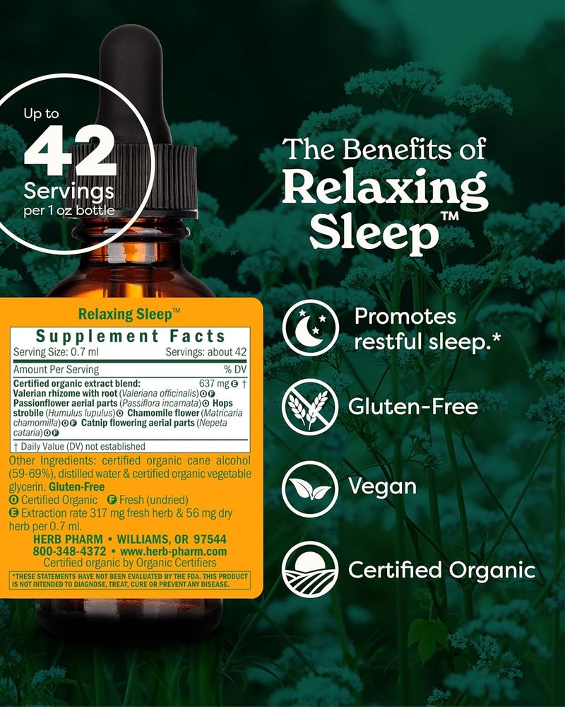 Herb Pharm Relaxing Sleep Tonic Compound - 1fl. oz, 63780 - Image 2