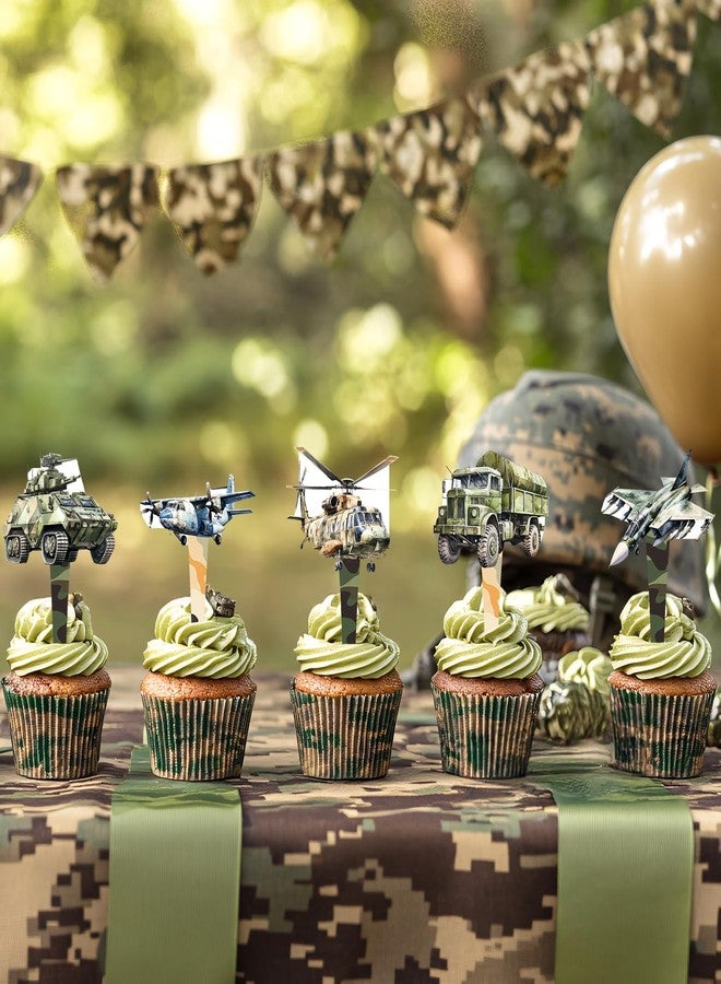 BonBeeDesign 40 PCS Army Cupcake Toppers - Image 5