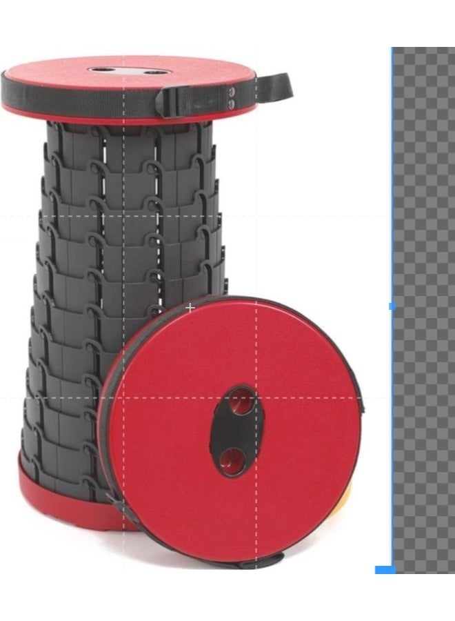 ELTRAZONE Retractable Folding Stools Portable Plastic Stool Travel Seat Telescopic Plastic Stool Shrinkable Camping Fishing Garden Folding Chair