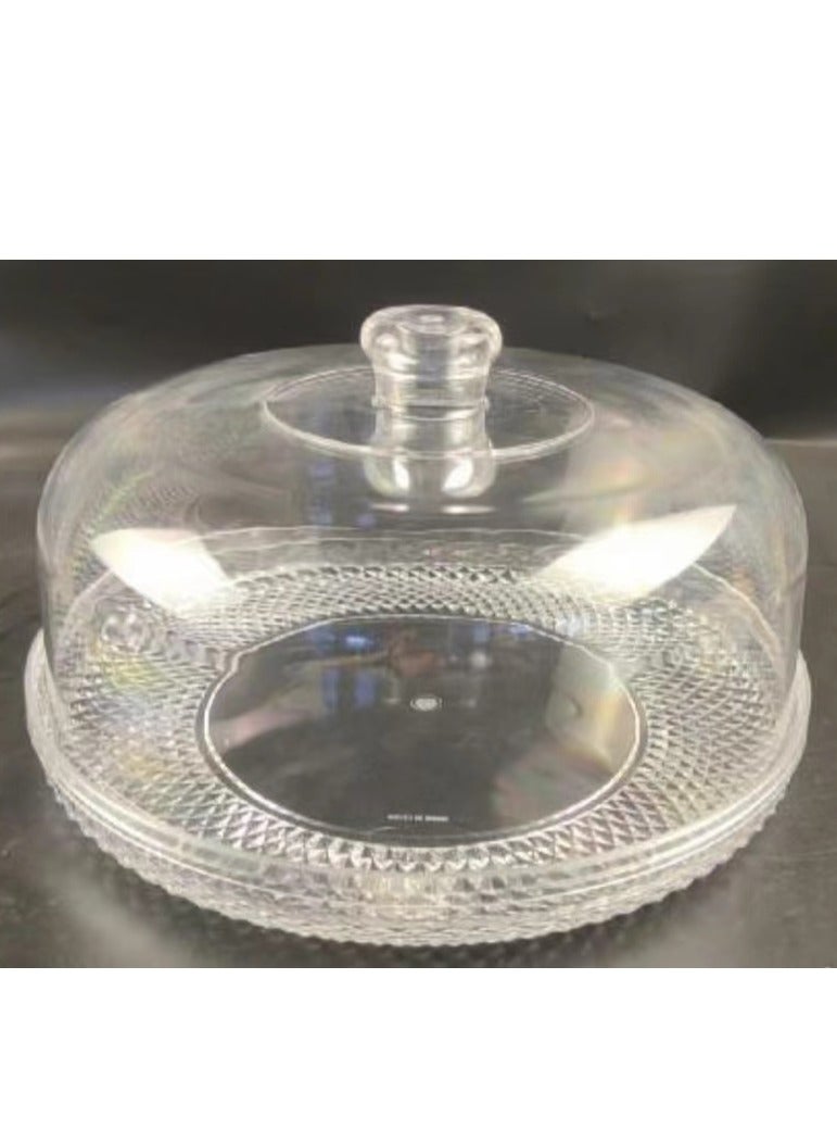 Plastic Cake Saver with Transparent Cover 28X28X13 CM 