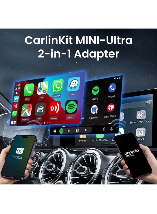 Carlinkit 2-in-1 Mini Ultra Wireless CarPlay Adapter & Android Auto - for iOS 10+/Android 11+, Convert Wired to Wireless with USB- - Image 5