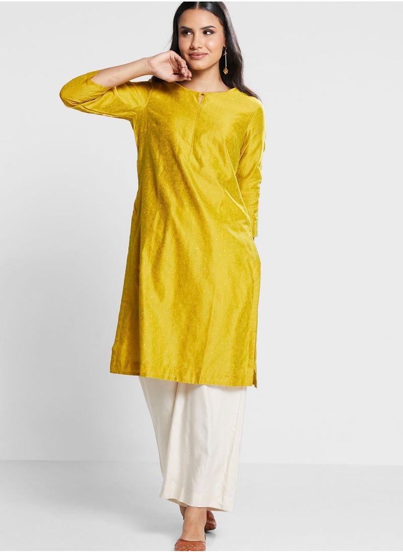 Fabindia - Notch Neck Kurti - Image 1