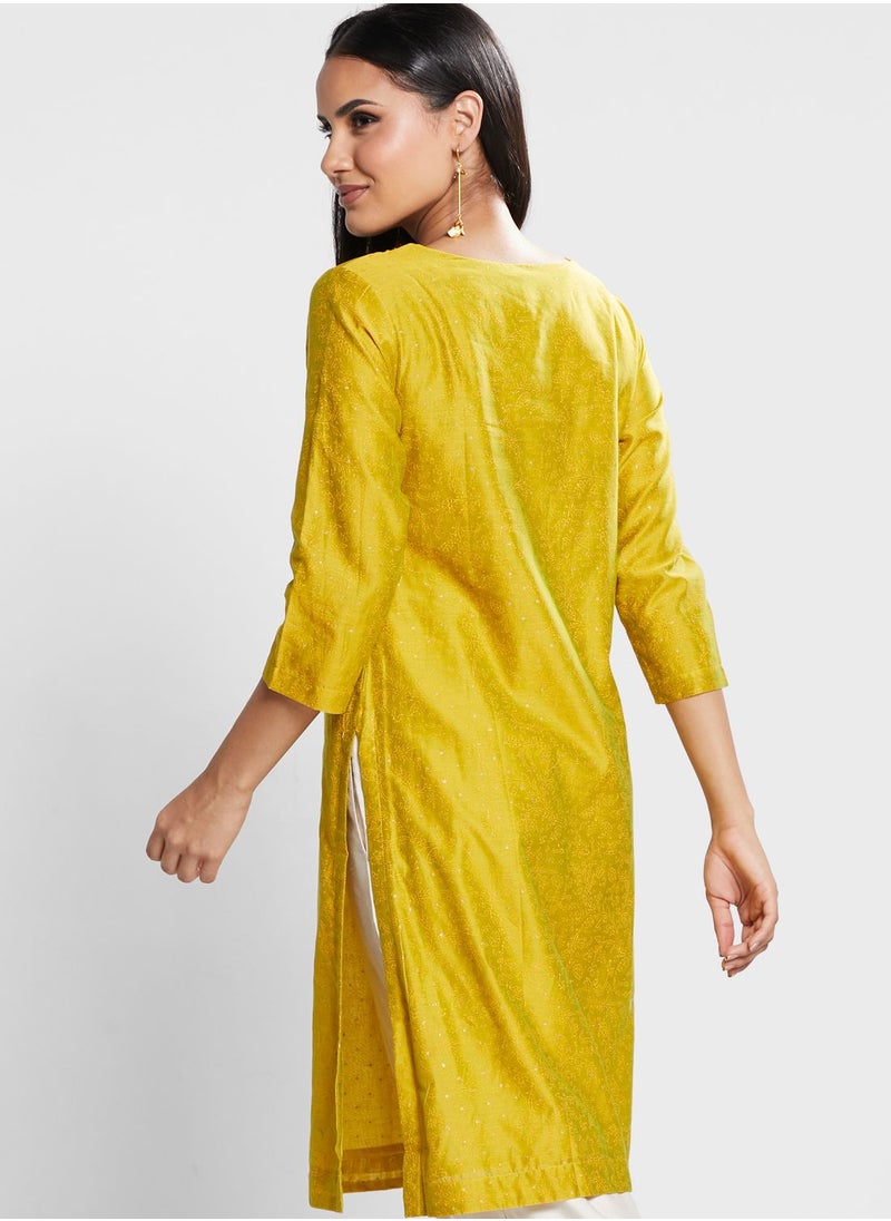 Fabindia - Notch Neck Kurti - Image 1
