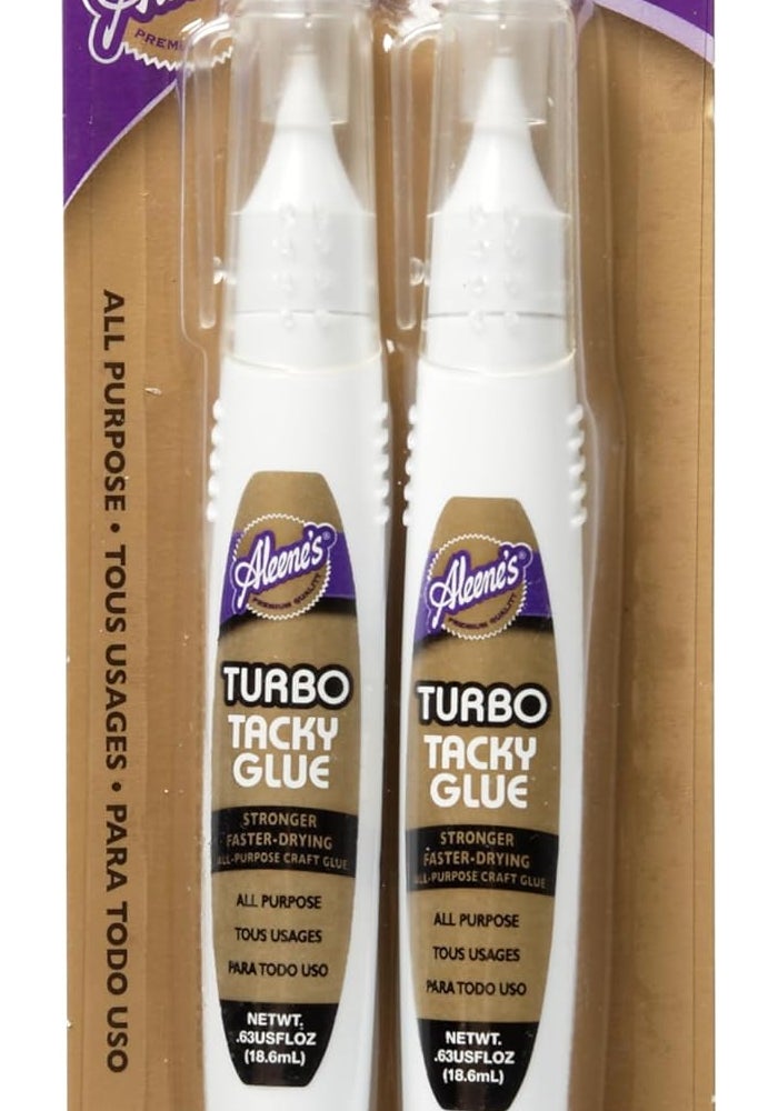 Aleene's Turbo Tacky Glue Pens - 2 Pack, Fast-Drying All-Purpose Craft Adhesive - Image 1