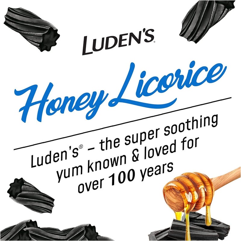LUDEN'S قطرات لودنس المهدئة للحلق بنكهة العسل والعرقسوس 30 حبة عبوة من 12 - Image 4