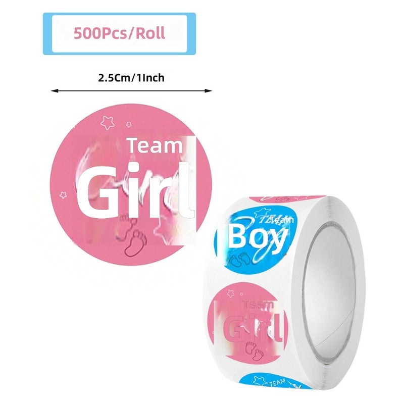 Boys and girls gender sticker roll 2.5cm detachable waterproof round happy holiday  label - Image 5