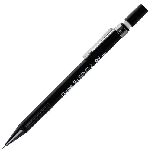 Pentel قلم رصاص أوتوماتيكي بنتل شاربليت-2، حجم رأس 0.5 مم، أسود، علبة من 12 (A125A) - Image 4