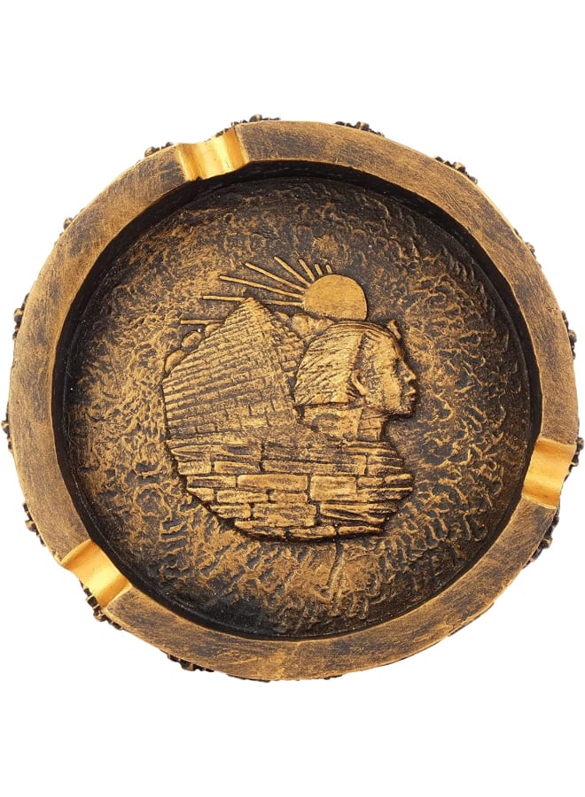 صينية مصرية قديمة فريدة من نوعها مصنوعة يدويًا مع ثلاثة أجزاء لأبو الهول العظيم الشهير وهرم الجيزة صنع في مصر. - Image 1