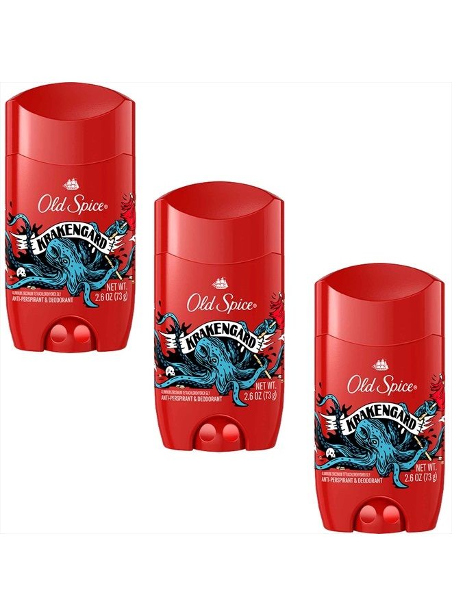 Old Spice مزيل العرق ومضاد التعرق من مجموعة Wild Collection Krakengard، 2.6 أونصة (عبوة من 3 قطع) - Image 1