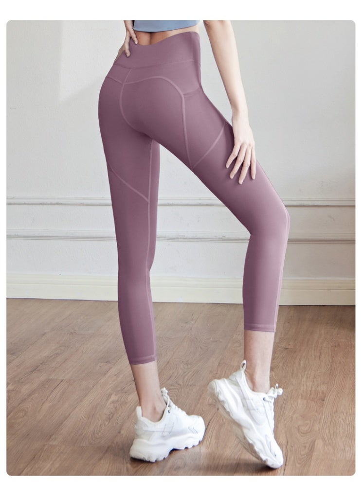 Seamless Yoga Pants Leggings Fashion Pocket Stretch Gym Running Wear Sportswear Track And Field Leggings  - Image 1