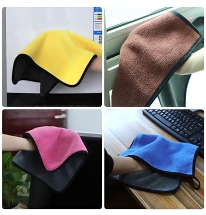 autokaar 600 GSM Microfiber Cloth & Microfibre Cloth for Car, Kitchen, Home Cleaning and dusting Micro Fiber Cloth for car Cleaning - Size 40x60 cm -Pack of 7 - Image 2