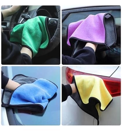 autokaar 600 GSM Microfiber Cloth & Microfibre Cloth for Car, Kitchen, Home Cleaning and dusting Micro Fiber Cloth for car Cleaning - Size 40x60 cm -Pack of 7 - Image 4