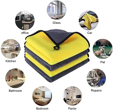 autokaar 600 GSM Microfiber Cloth & Microfibre Cloth for Car, Kitchen, Home Cleaning and dusting Micro Fiber Cloth for car Cleaning - Size 40x60 cm -Pack of 7 - Image 5