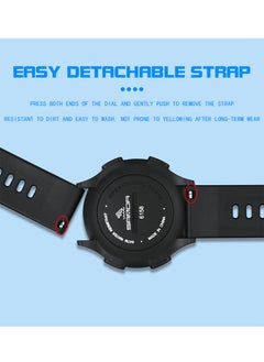 Sanda Unisex Multifunctional Electronic Watch Fashion Glow-In-The-Dark With Alarm Clock 6158 Black  - Image 4
