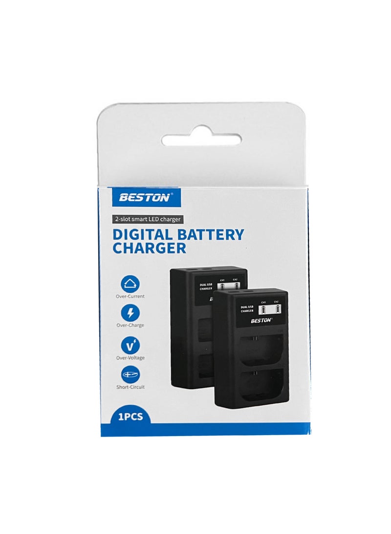 Beston 2 Slot Smart LCD Charger For Nikon EN-EL9 - Image 1