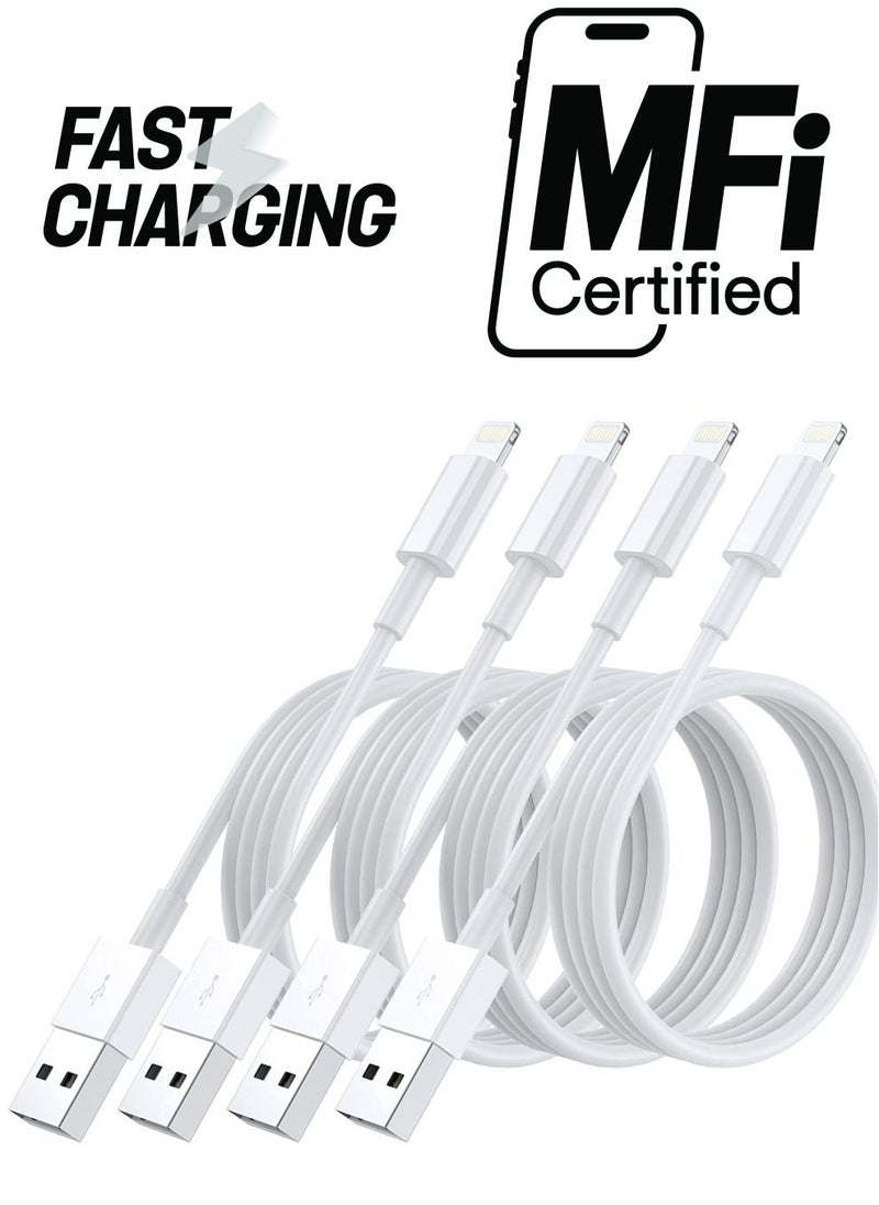 Apple iPhone Charger Cable, 4 Pack Original Lightning to USB Cables Apple MFI Certified 3 Ft, Fast iPhone Charging Cord for iPhone 11/11Pro/11Max/ X/XS/XR/XS Max/8/7/6/5S/SE  - Image 1