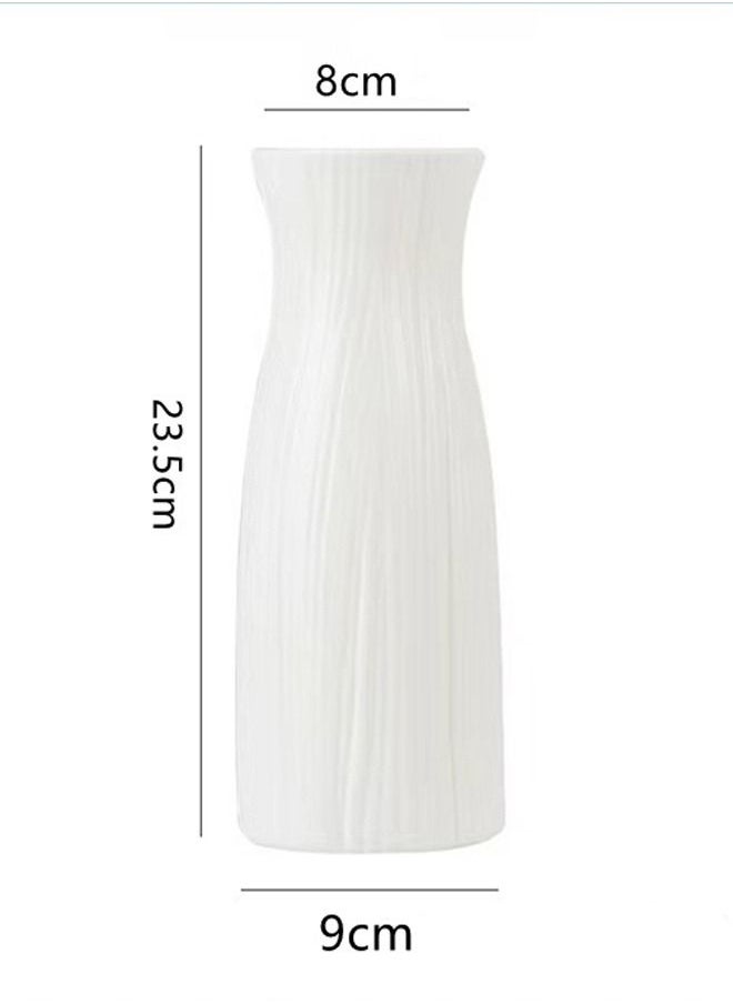 Kutis 1-Piece Nordic Simple Style Vase Floral Decoration for The Home Living Room Bedroom Tabletop Decoration PP Material White 9 x 8 x 23.5 Centimeter  - Image 5