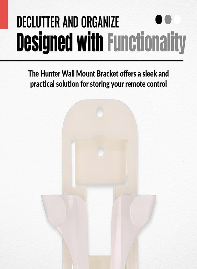 Anderic Wall Mount Bracket for Hunter 99122, 99123, RAN003, K047402 and Other Same Style Handheld Remote Control transmitters - 99122WM - White - Image 5