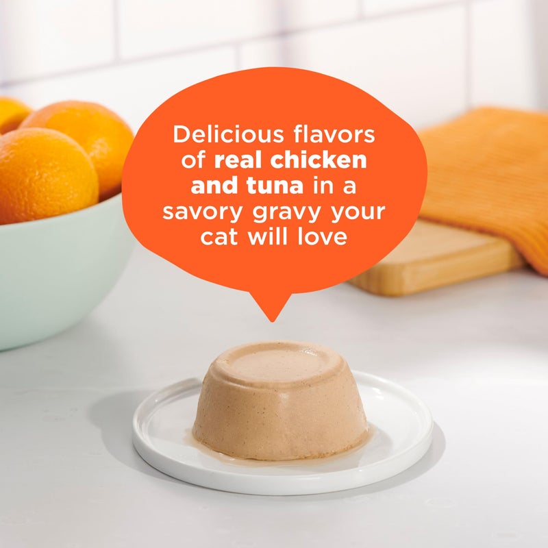 Meow Mix Pate in Gravy with Real Chicken & Tuna Wet Cat Food, 2.75 Ounce (Pack of 12) - Image 2
