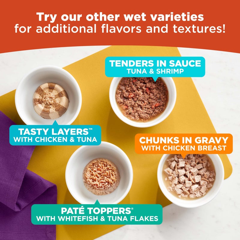 Meow Mix Pate in Gravy with Real Chicken & Tuna Wet Cat Food, 2.75 Ounce (Pack of 12) - Image 4