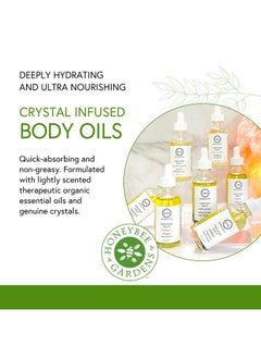 Honeybee Gardens Honeybee Gardens Crystal Infused Body Oil, Peridot, Organic, Moisturizing, Non-Greasy, for All Skin Types, 2 Fl Oz  - Image 2
