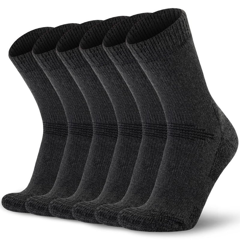 Time May Tell Mens and Womens Merino Wool Hiking Cushioning Socks For Outdoor Wool-Socks-For-Men 3 Pack (Dark gray(3 Pairs) US Size 9-13 - Image 1