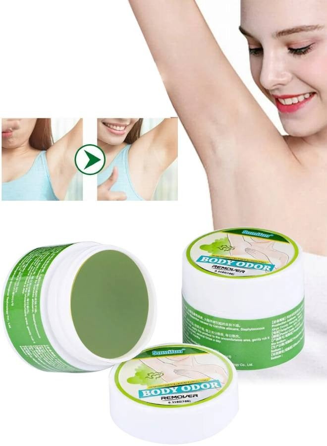 Sumifun Body Odour Removal Cream Underarm Care Odor Cream Armpit Odor Cream Body Odour Remover Cream Herbal Body Odor Remover Underarm Sweat Deodorant Body Odour Removal Balm 10g - Image 1