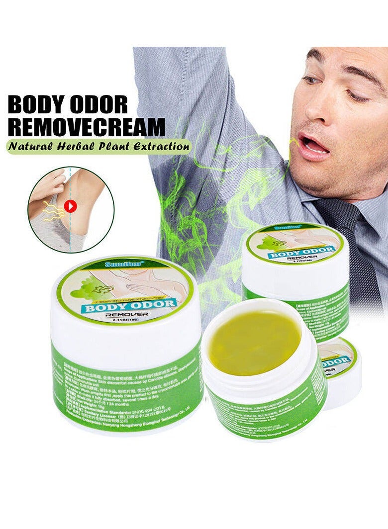 Sumifun Body Odour Removal Cream Underarm Care Odor Cream Armpit Odor Cream Body Odour Remover Cream Herbal Body Odor Remover Underarm Sweat Deodorant Body Odour Removal Balm 10g - Image 2