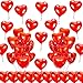 kortes Red Heart Balloons 50pcs 10inch Foil Valentines Day Decoration Kit Womens Department Romantic Occasions - Image 3