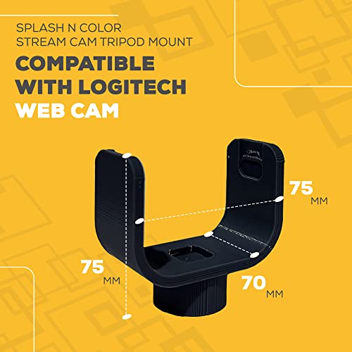 splash n color SPLASHNCOLOR Streamcam Tripod Mount Compatible for Logitech | Web Cam Cover&Web Camera Stand | Webcam Accessory for PC Zoom/Video Calling/Gaming/Laptop/Conferencing - Image 2