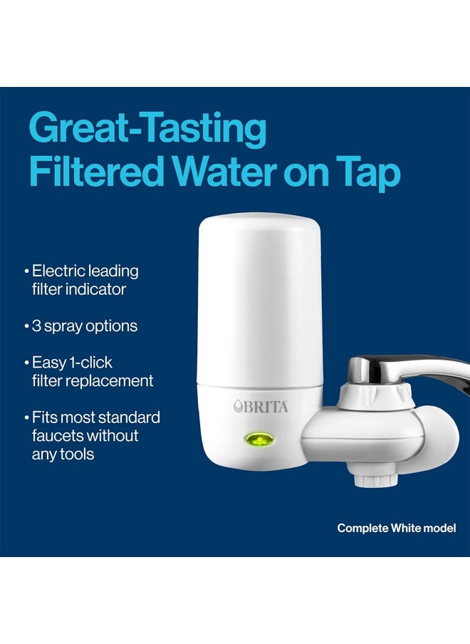 BRITA - Brita Faucet Mount Water Filter for Sink, Removes 99% of Lead, Elite Advanced Filtration System, Includes 2 Replacement Filters, White - Image 1