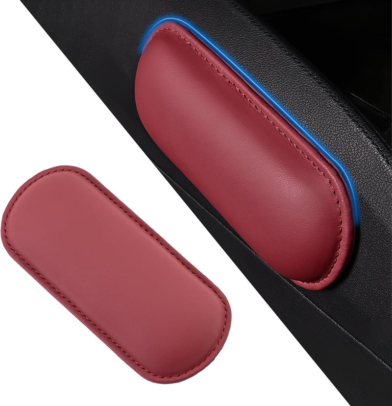 Alieemo Car Knee Cushion Pad, Leather Memory Foam Vehicle Door Armrest Pillow for Leg Elbow, Comfort Auto Interior Center Console Thigh Support Mat Accessories, Universal for Most Cars (Red) - Image 1