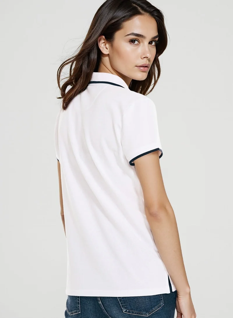 NAUTICA Basic Regular Fit Premium Cotton Logo Polo Shirt