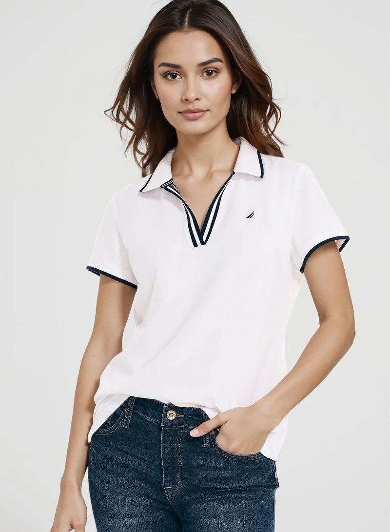 NAUTICA Basic Regular Fit Premium Cotton Logo Polo Shirt