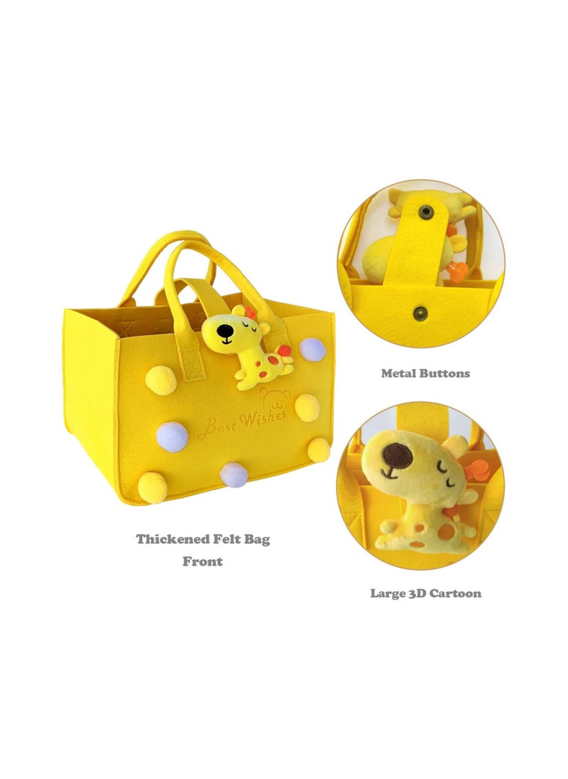 Gonice Gift Bags 11.8x7.8x7 Inch Reusable Lightweight Foldable Big Gift Bag Storage Creative Felt Gift bags for Kids Birthday Gift Woman Stylish Shopping Party Travel Bag  - Image 2