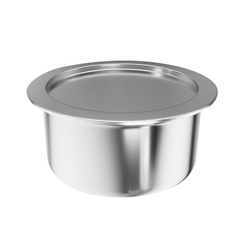 Lifelong Triply Tope with Lid for Cooking - Stainless Steel 20 cm Tope with Lid - 1 Litre Induction Bottom & Gas Stove Cookware (Silver, LLTPT23) - Image 1